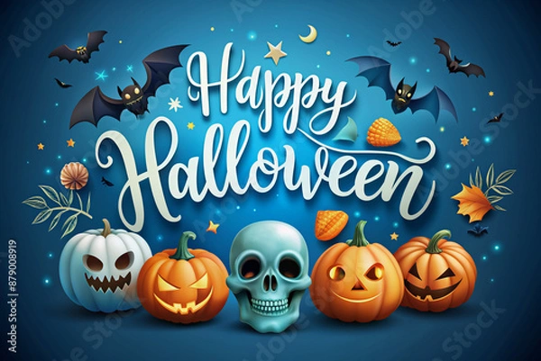 Obraz halloween background with pumpkin