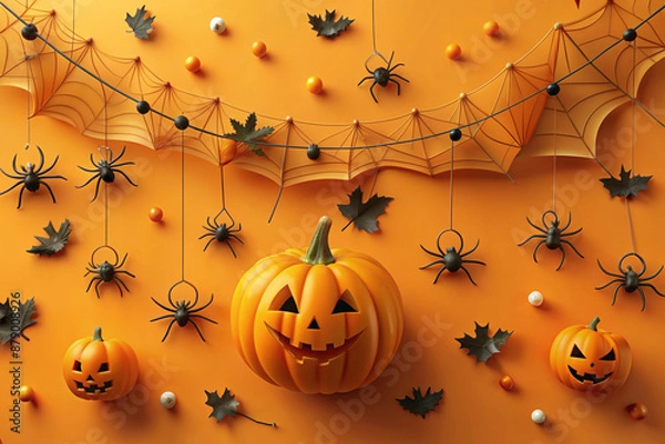 Obraz halloween background with pumpkin