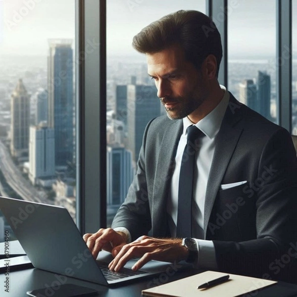 Obraz Businessman working