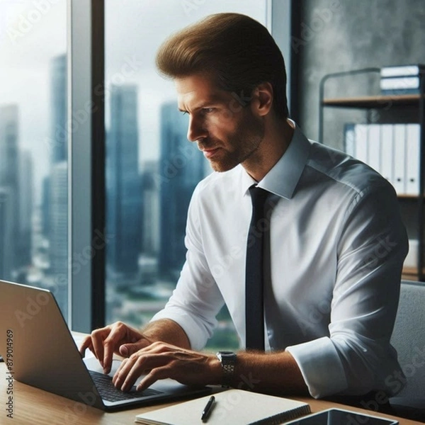 Obraz Businessman working