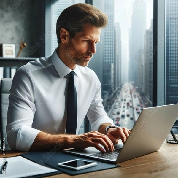 Obraz Businessman working