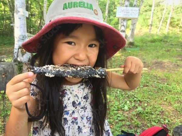 Obraz 少女  ニジマス 