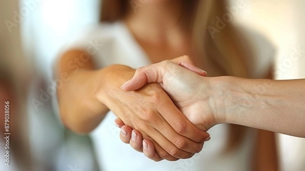 Fototapeta Handshake between two people