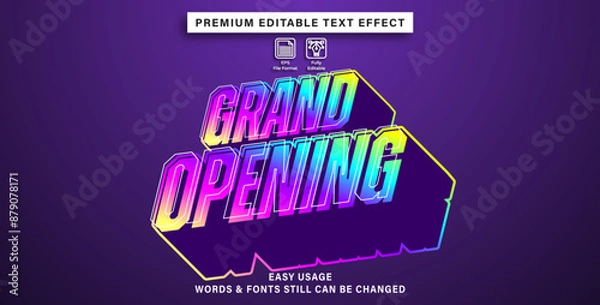 Fototapeta Grand opening store text effect style