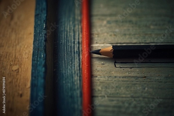 Obraz old book and pencil