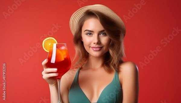 Obraz woman with juice