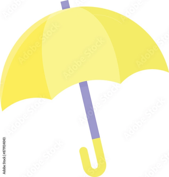 Obraz Yellow umbrella isolated on white