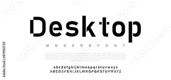 Fototapeta Desktop modern alphabet fonts. Typography colorful bold with color dot regular. vector illustrator	