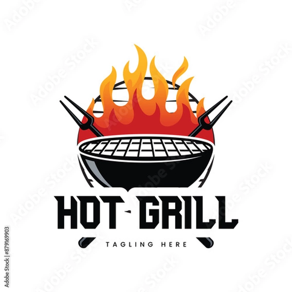 Obraz Hot grill logo