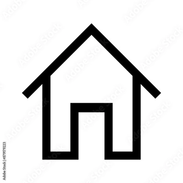 Fototapeta 
Illustration depicting a black house icon on a white background