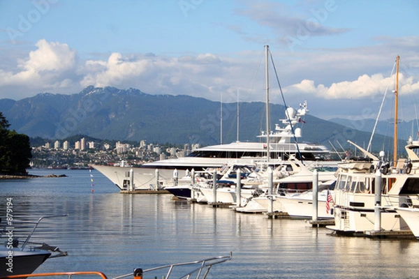 Fototapeta yachts in a marina