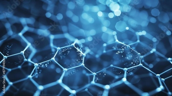 Obraz Abstract Blue Digital Network