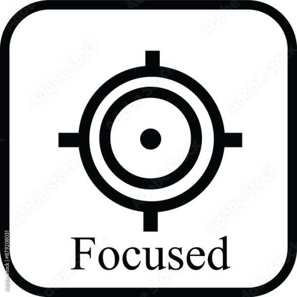 Fototapeta icon focus