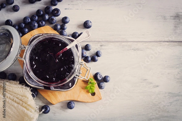 Obraz homemade blueberry jam