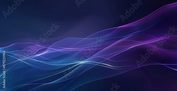 Fototapeta Abstract Wavy Background with Vibrant Purple and Blue Hues