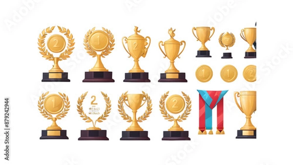 Fototapeta Winner Trophy on White Background