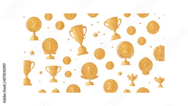 Fototapeta Winner Trophy on White Background
