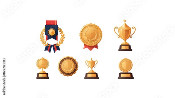 Fototapeta Winner Trophy on White Background