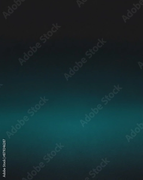 Fototapeta teal to black gradient color matte grainy texture gradient for copy space banner background backdrop design