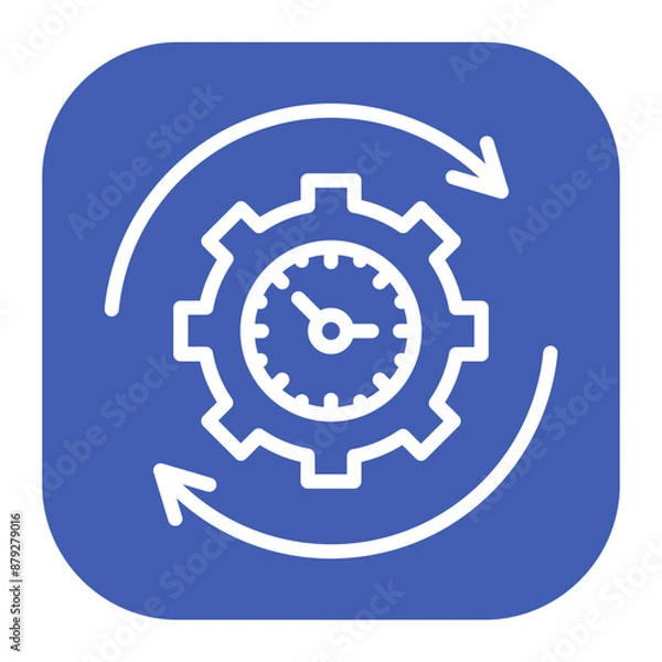Obraz Capacity Utilization icon vector image. Can be used for Operations Management.