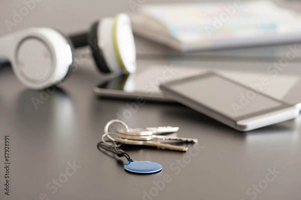 Fototapeta Smartphone, tablet and NFC tag, Near Field Communication theme