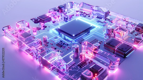 Fototapeta circuit banner