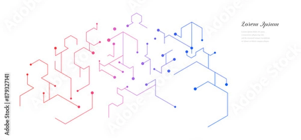 Fototapeta 幾何学 抽象 六角形 回路 科学 背景 透過