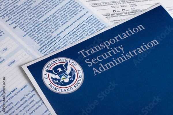 Fototapeta Transportation Security Administration Form