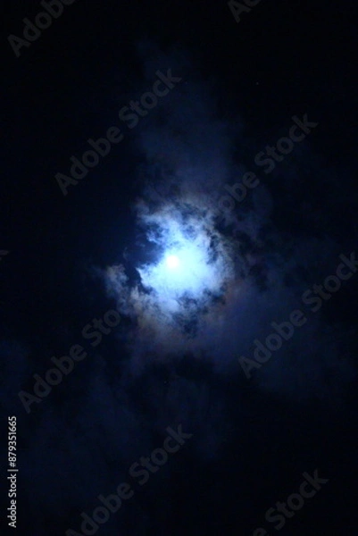 Fototapeta 満月　月のある景色