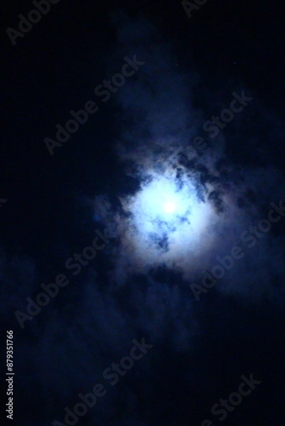 Fototapeta 満月　月のある景色