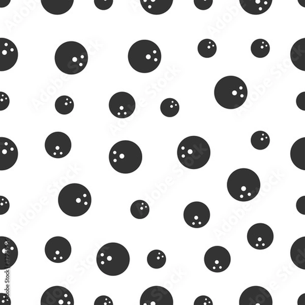Fototapeta seamless pattern with ball bowling