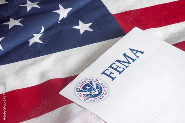 Obraz FEMA US Homeland Security and Flag