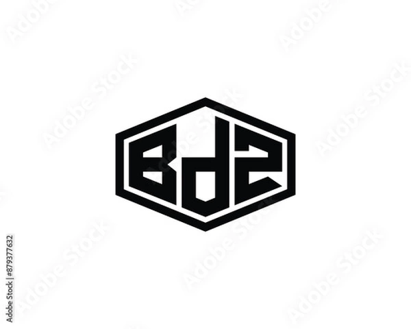 Fototapeta BDZ logo design vector template. BDZ logo design.