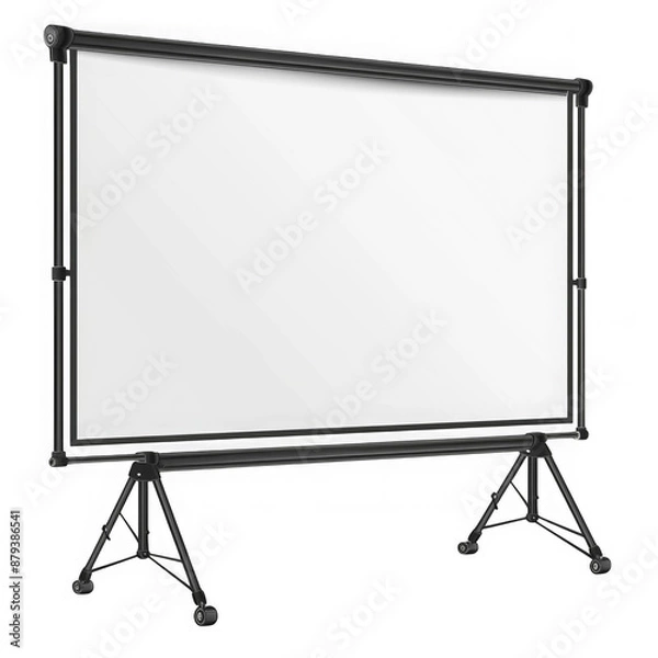 Fototapeta Portable Projection Screen with Tripod Stand.