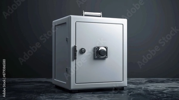 Fototapeta Isolated fireproof safe box