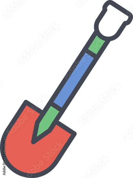 Fototapeta Shovel Vector Icon