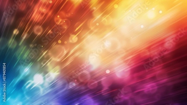 Fototapeta A vibrant abstract background featuring colorful light trails and a bokeh effect in a dynamic composition.