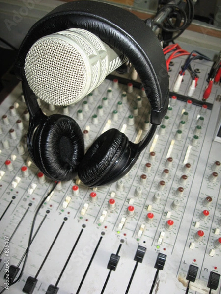 Obraz mikrofon na słuchawkach