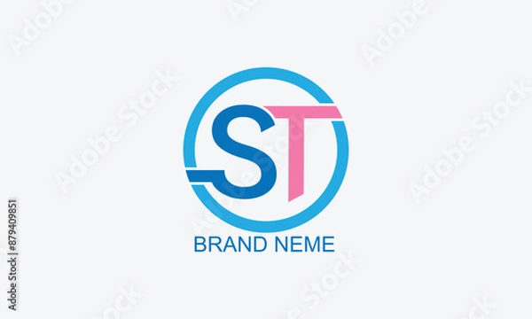 Fototapeta ST logo design