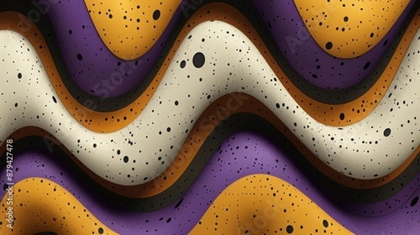 Obraz realistic colroful glamour abstract technology design wave featuring geometric shapes with realistic graphic shapes decoration in isolated elegant background, businsess background presentation 