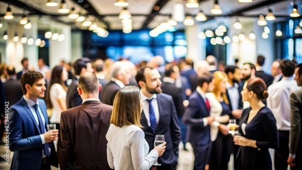Obraz Networking Event Blurred Background, blur backdrop background