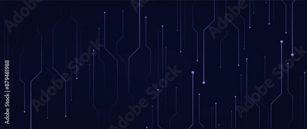 Fototapeta abstract seamless futuristic circuit board stripe path, designed for hi tech cover, background, banner