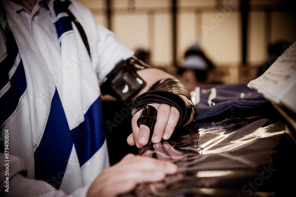 Obraz Tefilines time at the synagogue