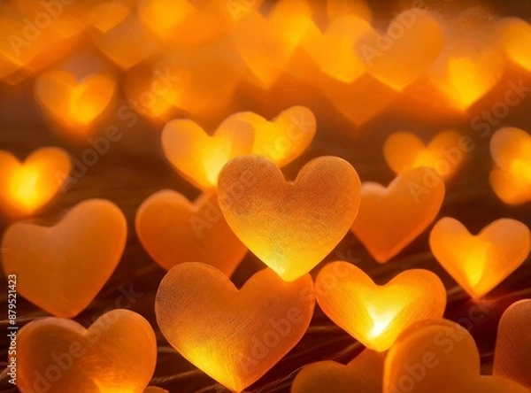 Obraz Orange Hearts Wallpaper