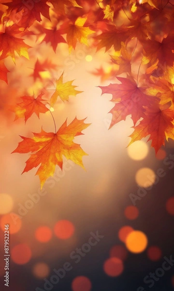 Fototapeta An einem sonnigen Herbsttag mit unscharfem Hintergrund.