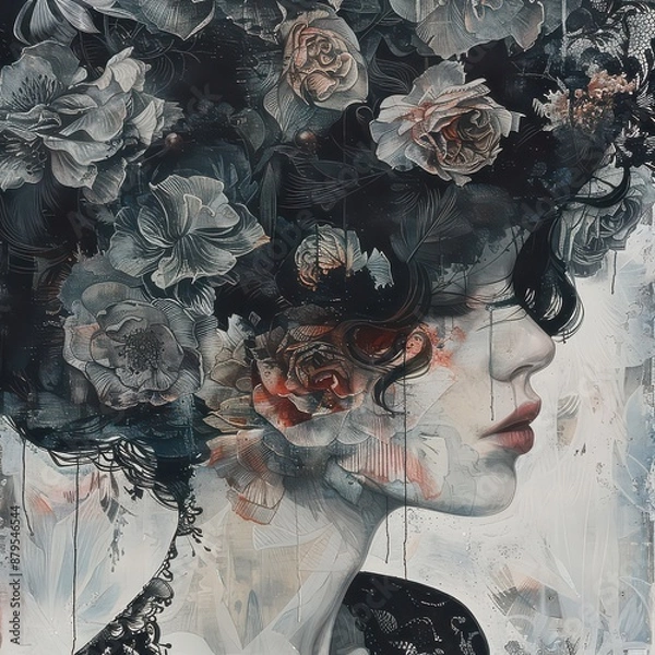 Obraz portrait of a person with a hairstyle