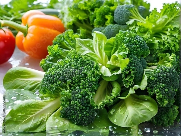 Obraz broccoli and cauliflower