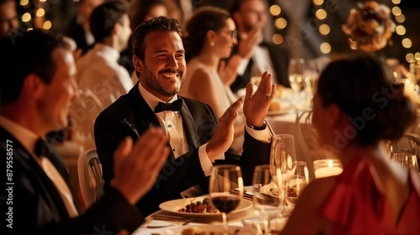 Fototapeta A humanitarian worker was honored at a gala for their remarkable achievements and tireless dedication.