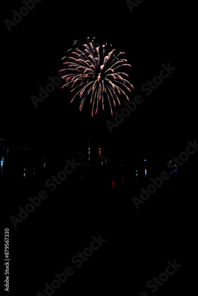 Fototapeta  Beautiful fireworks in the night sky #33