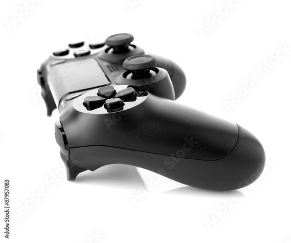 Fototapeta video game controller isolated on white background